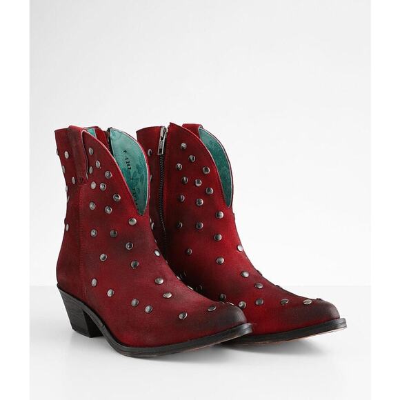 Corral red suede Studded Leather Western Boots - Picture 12 of 14